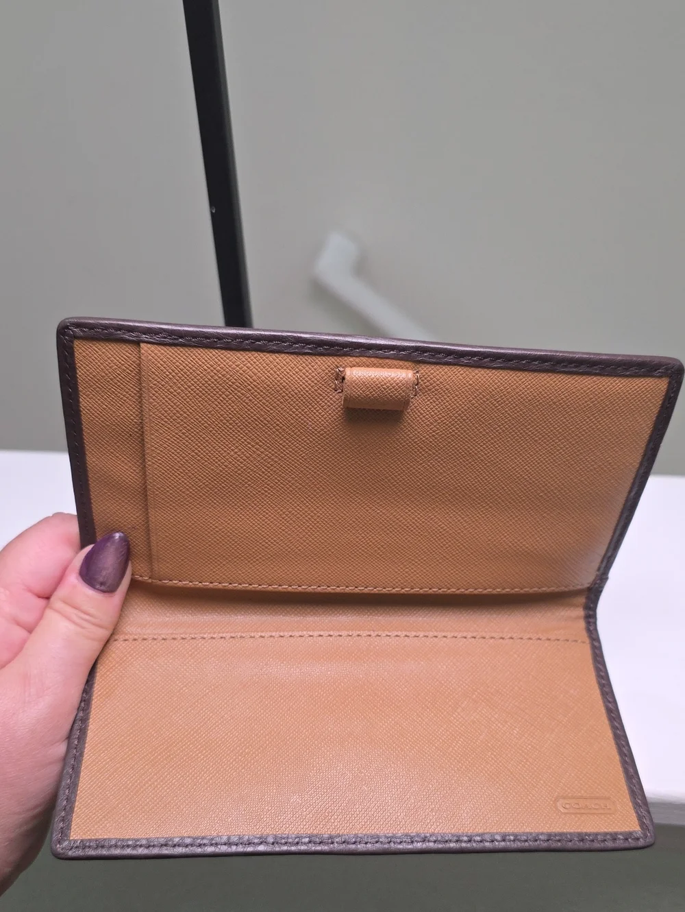 Coach Park F49145 Signature Turnlock Indigo Slim Envelope Wallet/Checkbook EUC